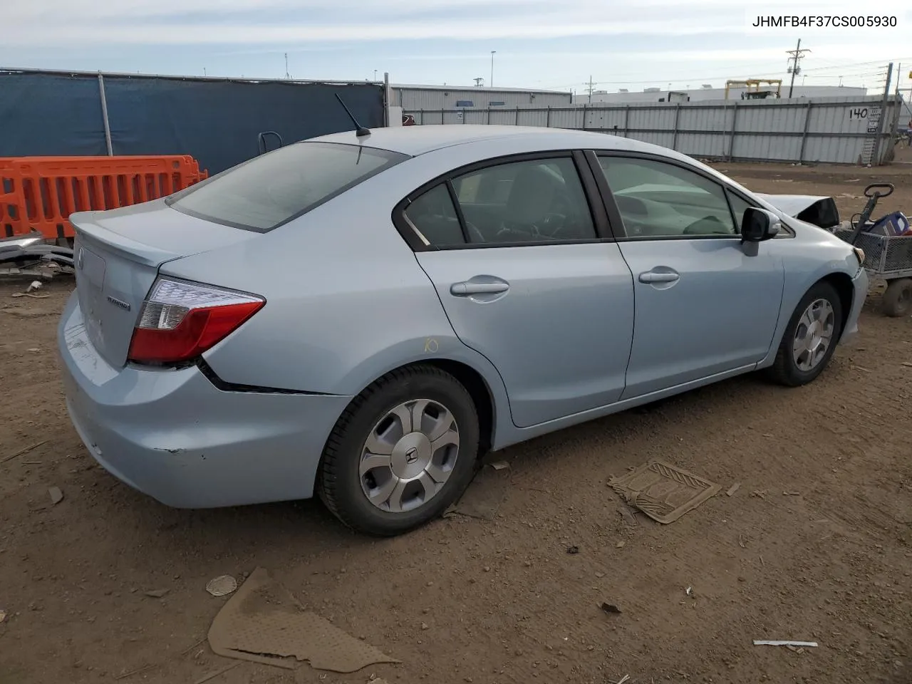 2012 Honda Civic Hybrid L VIN: JHMFB4F37CS005930 Lot: 49634973