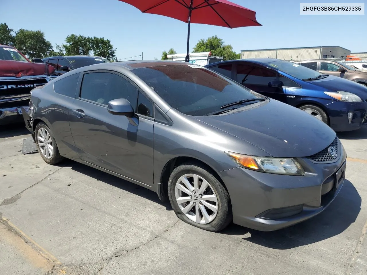 2012 Honda Civic Ex VIN: 2HGFG3B86CH529335 Lot: 55716284