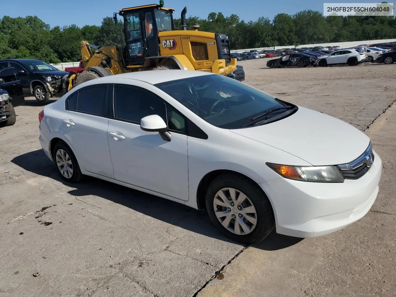 2012 Honda Civic Lx VIN: 2HGFB2F55CH604048 Lot: 57427794