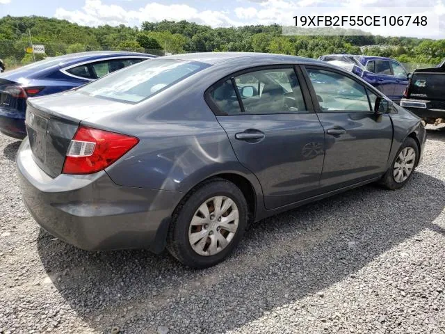 19XFB2F55CE106748 2012 Honda Civic Lx