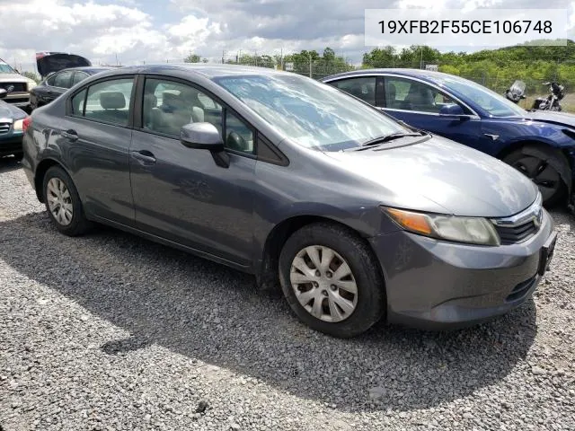 2012 Honda Civic Lx VIN: 19XFB2F55CE106748 Lot: 60035014