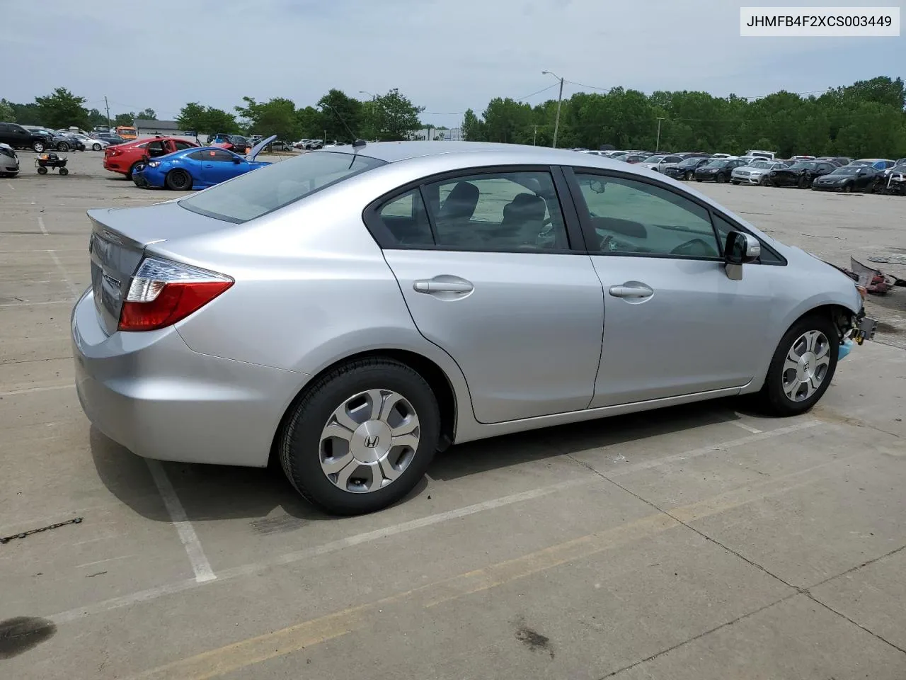 2012 Honda Civic Hybrid VIN: JHMFB4F2XCS003449 Lot: 60052134