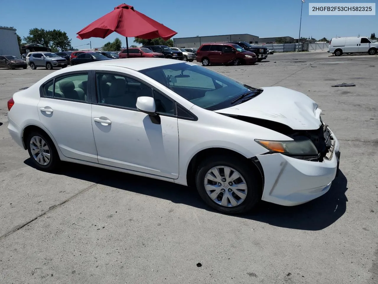 2012 Honda Civic Lx VIN: 2HGFB2F53CH582325 Lot: 61348554