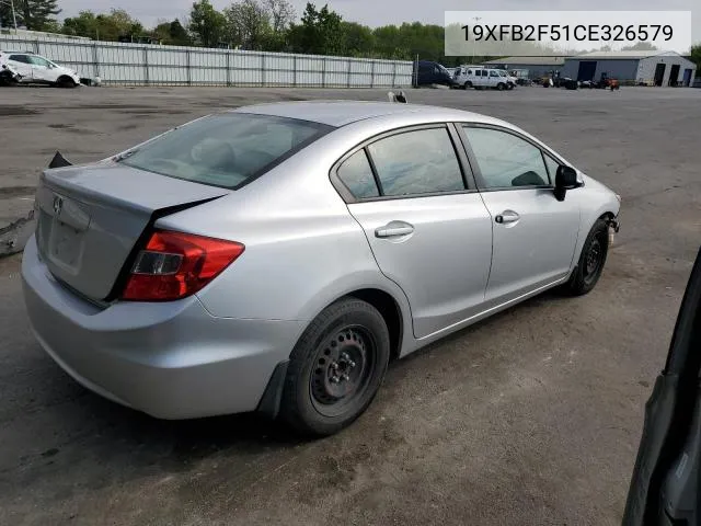 2012 Honda Civic Lx VIN: 19XFB2F51CE326579 Lot: 61400594