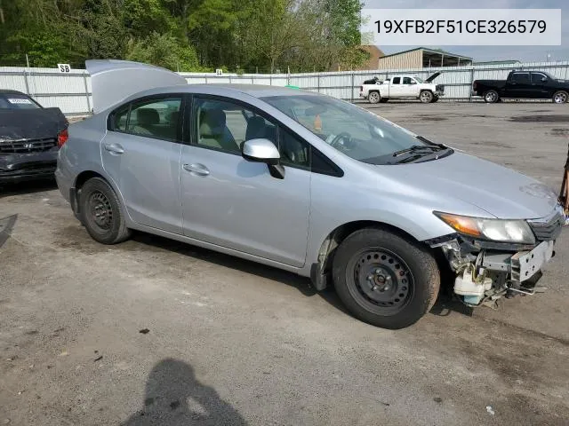 2012 Honda Civic Lx VIN: 19XFB2F51CE326579 Lot: 61400594