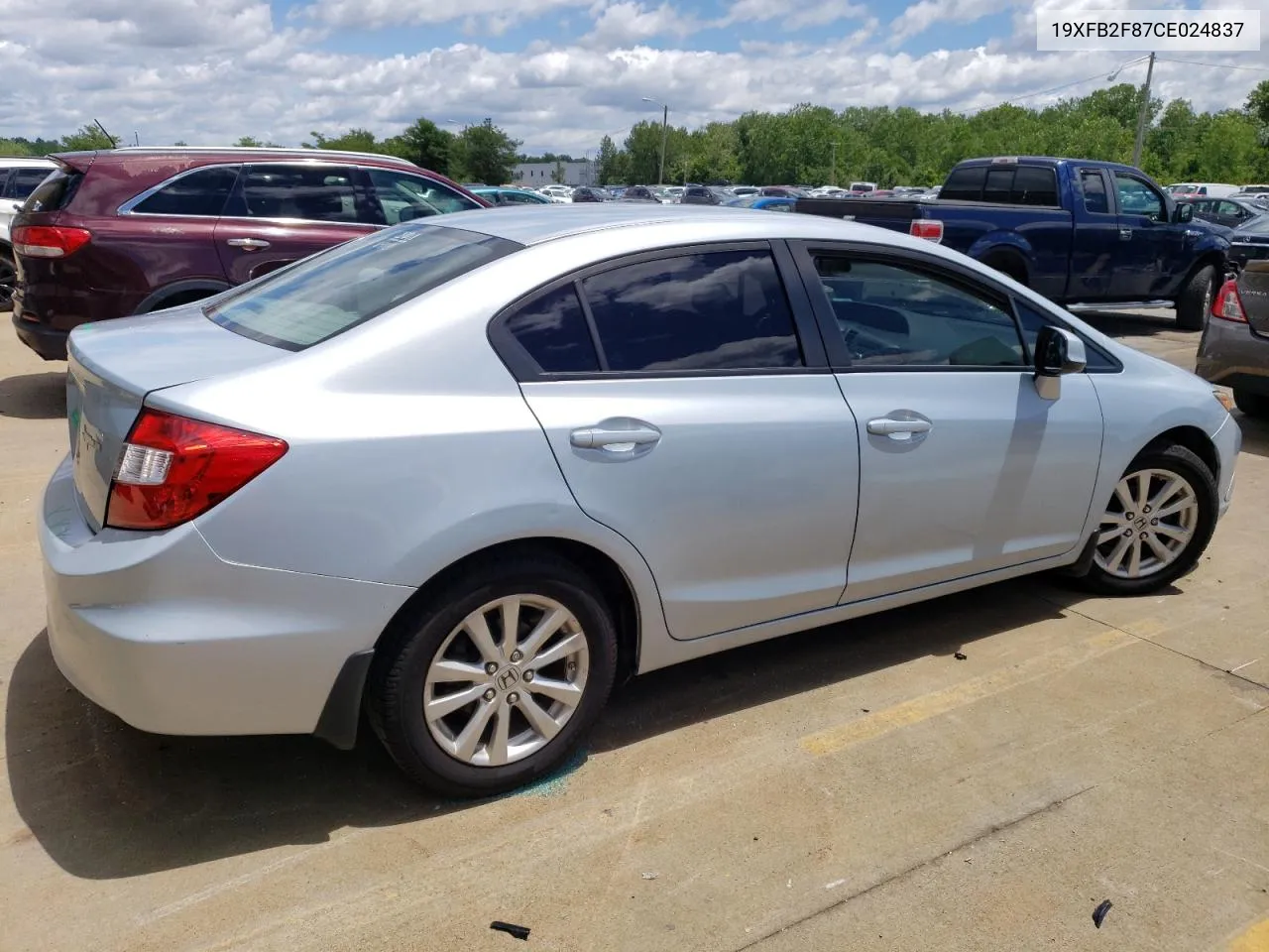 2012 Honda Civic Ex VIN: 19XFB2F87CE024837 Lot: 62242754