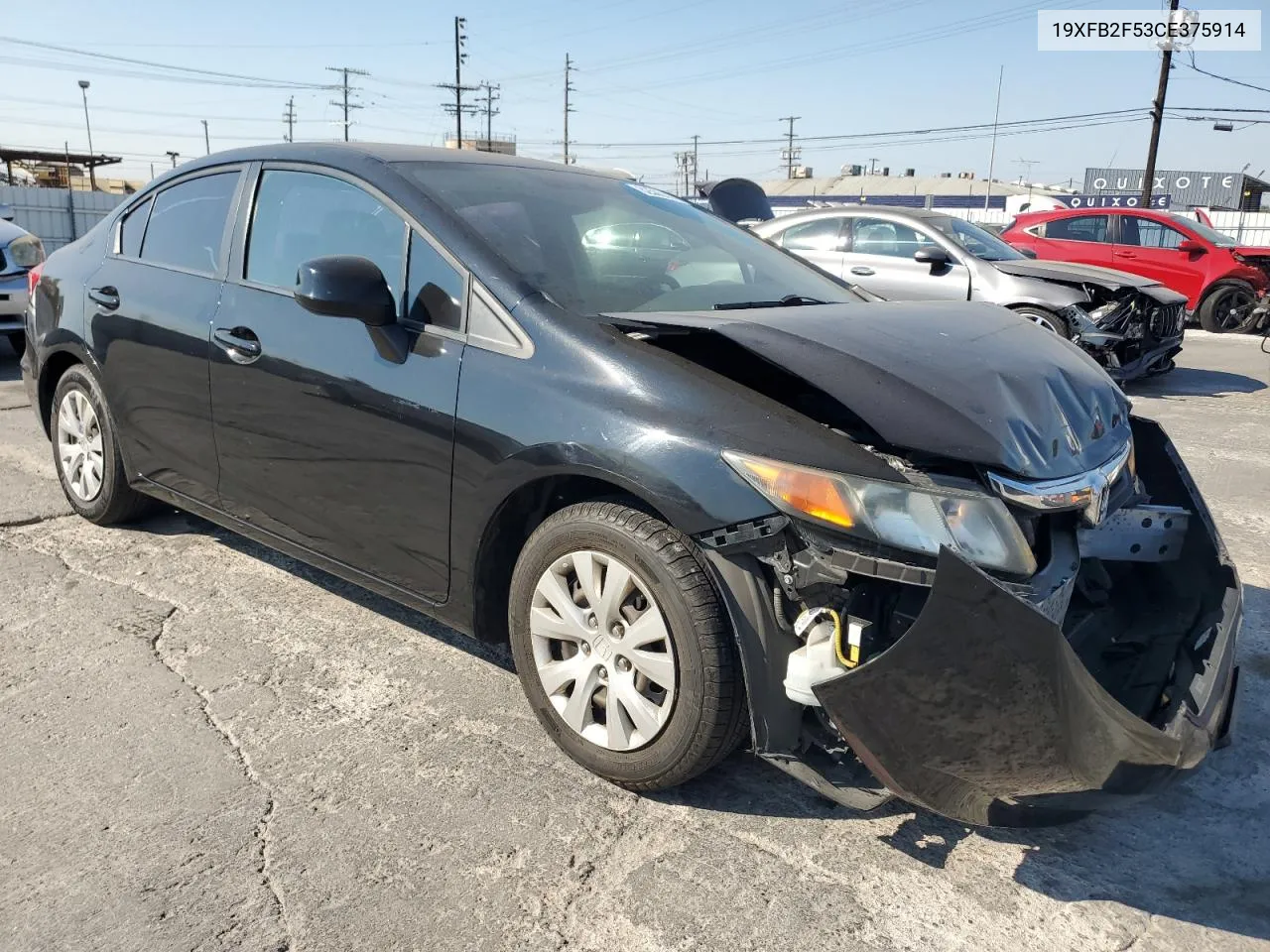 2012 Honda Civic Lx VIN: 19XFB2F53CE375914 Lot: 62509144