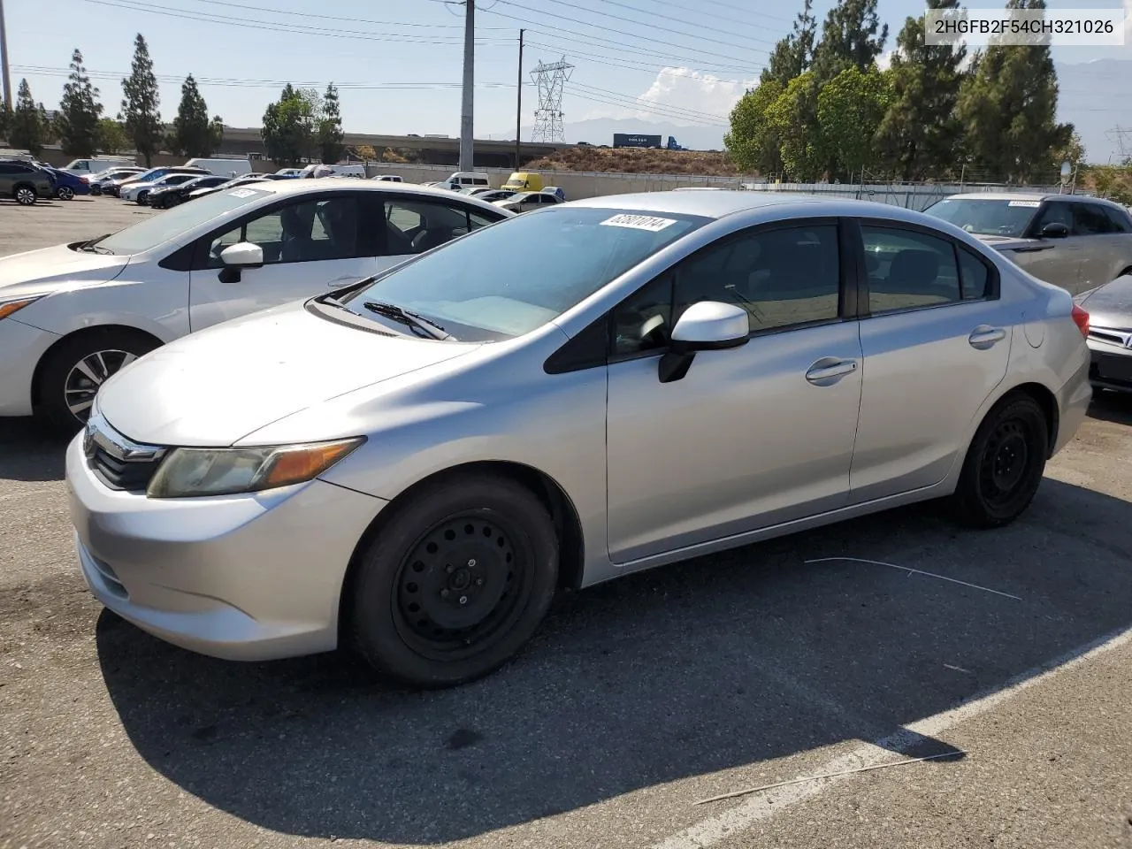 2HGFB2F54CH321026 2012 Honda Civic Lx