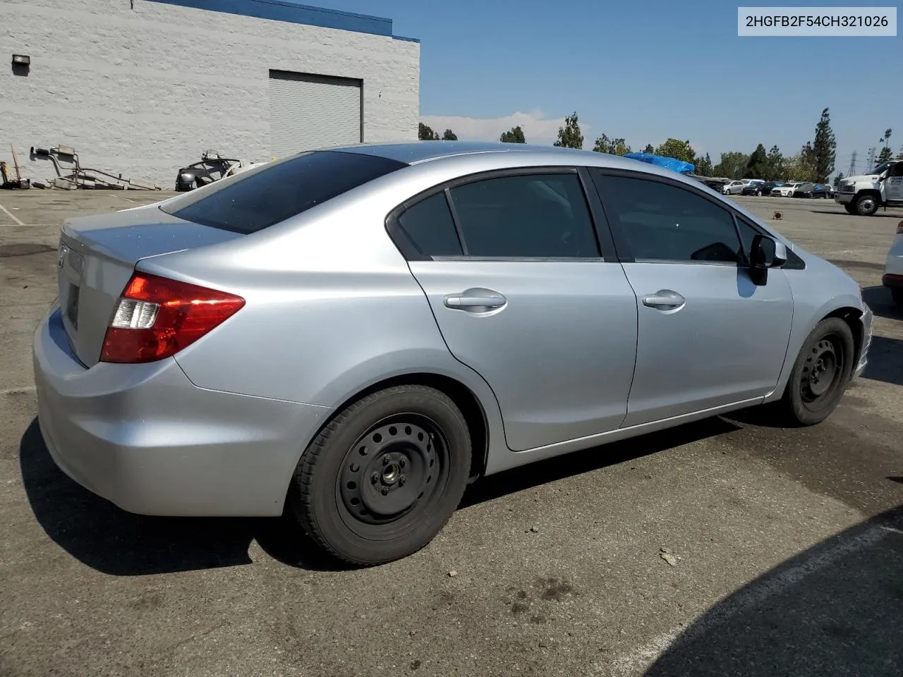 2012 Honda Civic Lx VIN: 2HGFB2F54CH321026 Lot: 62801014