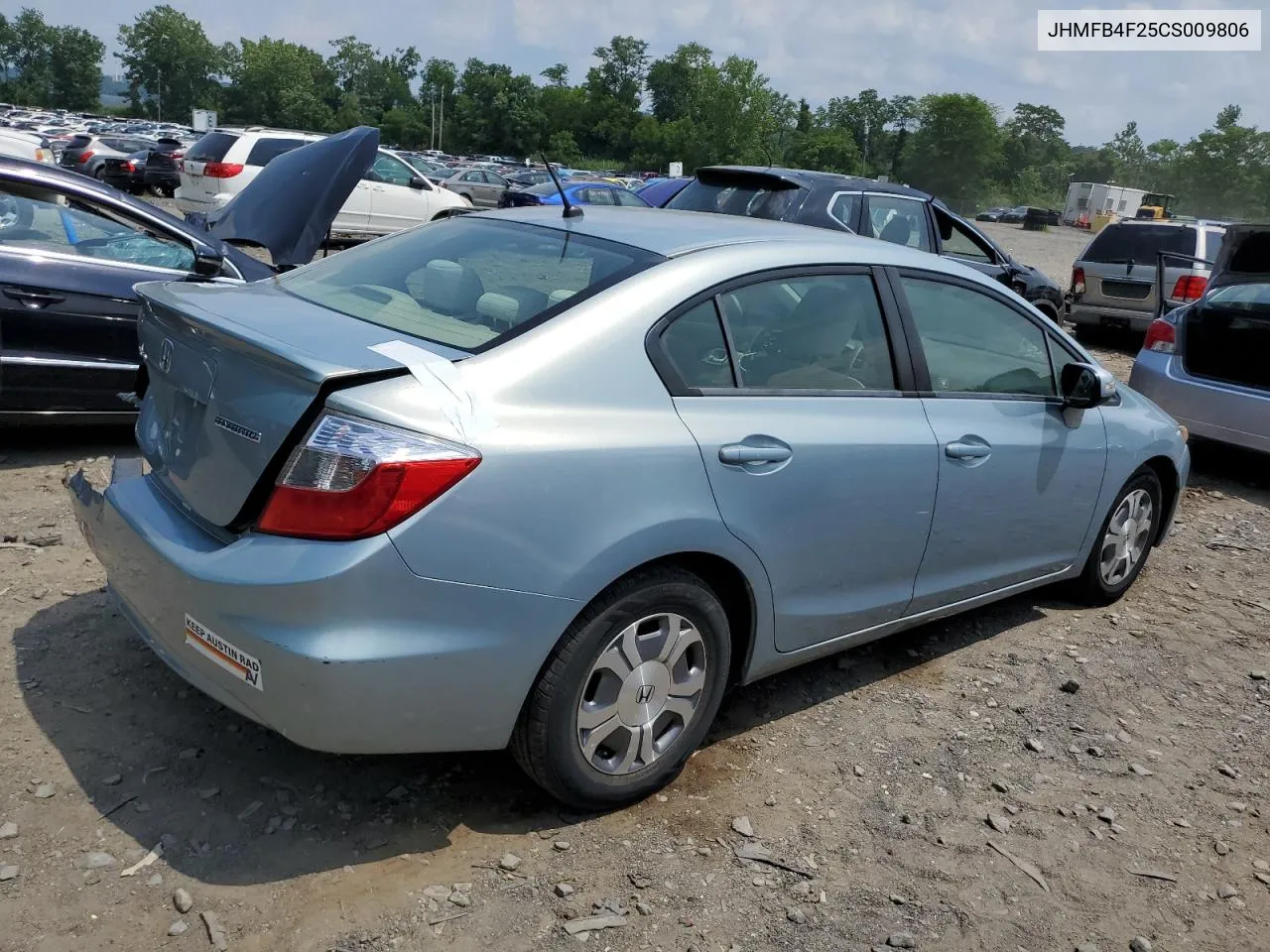 2012 Honda Civic Hybrid VIN: JHMFB4F25CS009806 Lot: 62836784