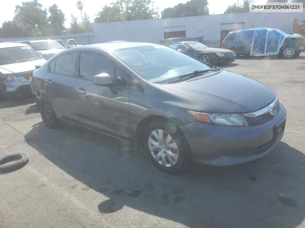 2012 Honda Civic Lx VIN: 2HGFB2F57CH561221 Lot: 63090384