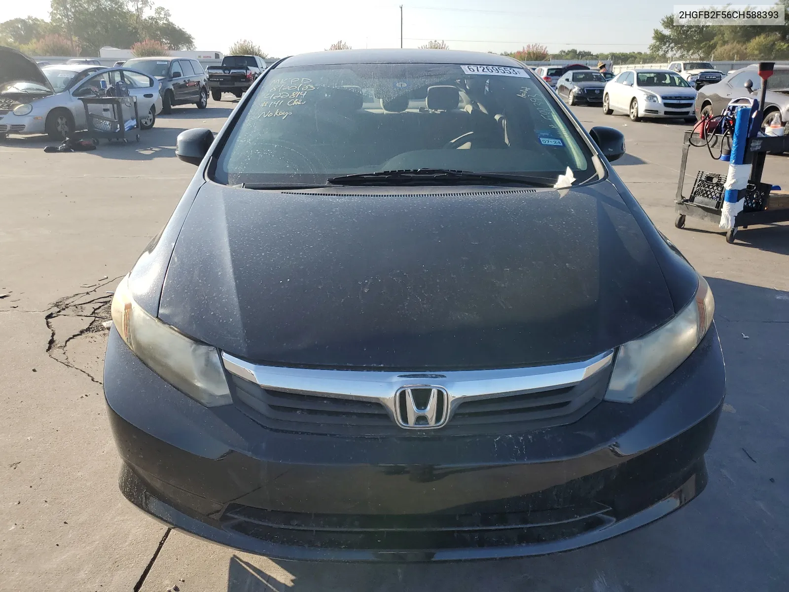 2012 Honda Civic Lx VIN: 2HGFB2F56CH588393 Lot: 64548724