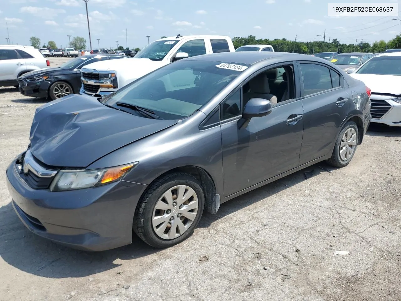 2012 Honda Civic Lx VIN: 19XFB2F52CE068637 Lot: 64767124