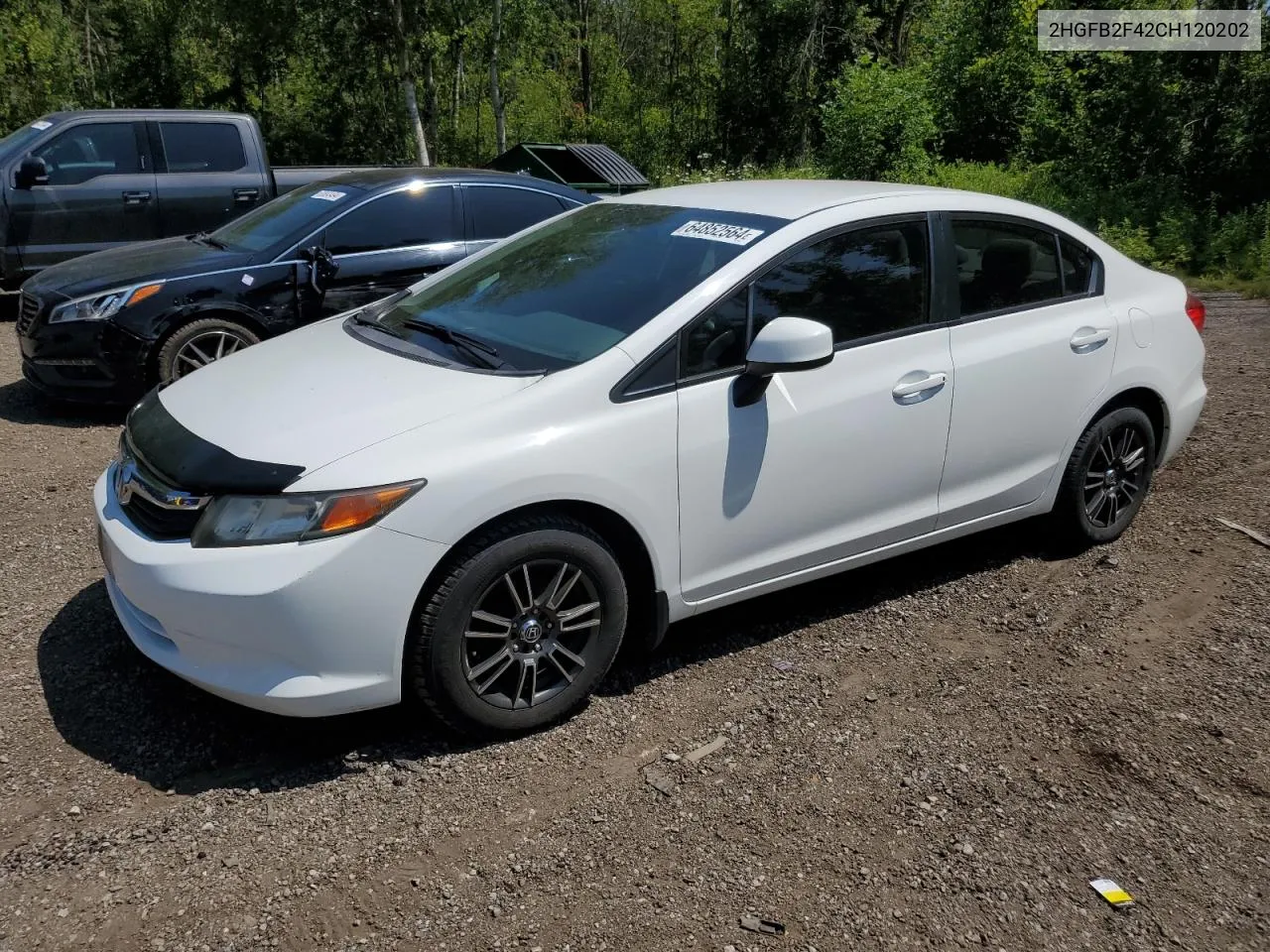 2012 Honda Civic Lx VIN: 2HGFB2F42CH120202 Lot: 64852564