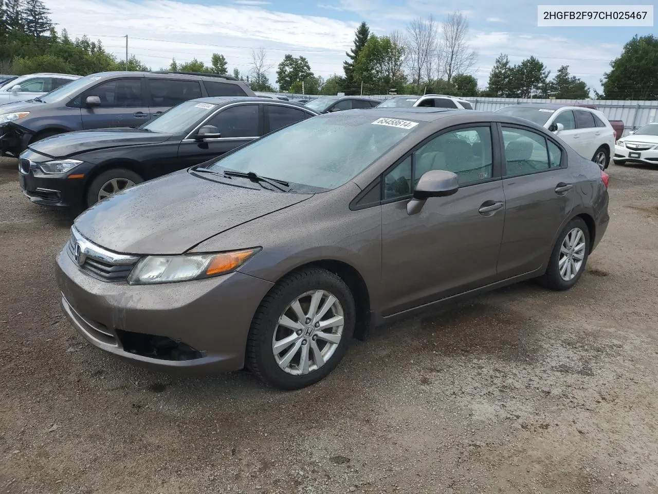 2012 Honda Civic Exl VIN: 2HGFB2F97CH025467 Lot: 65458614