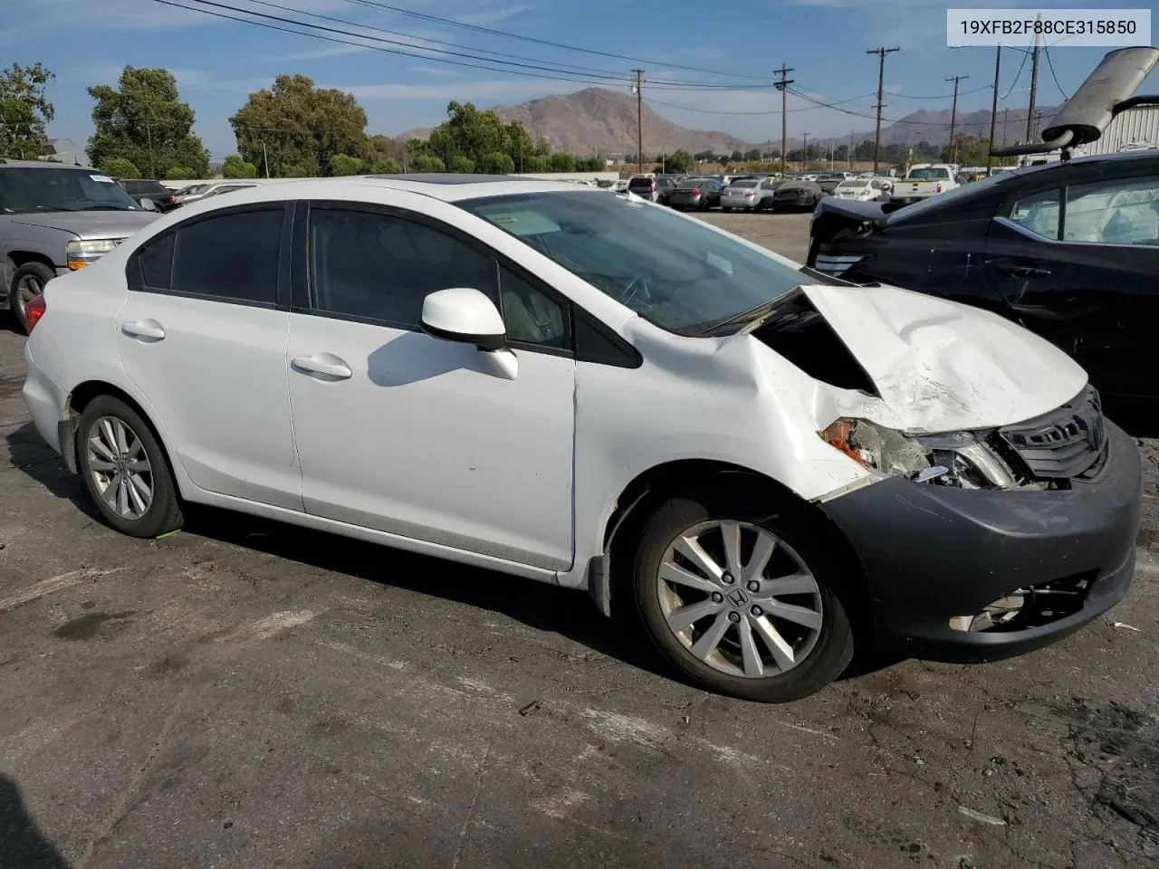 2012 Honda Civic Ex VIN: 19XFB2F88CE315850 Lot: 66027944