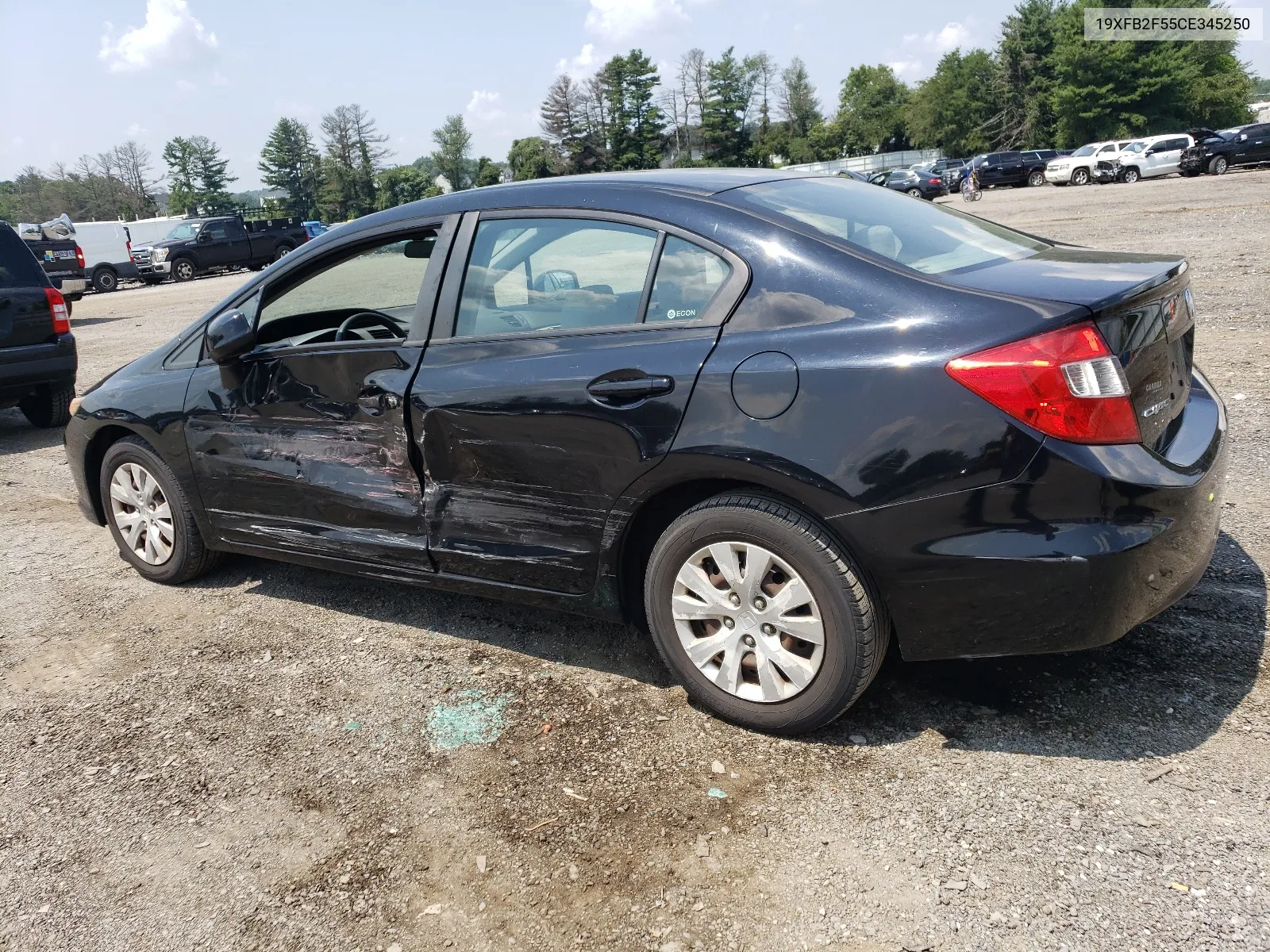 2012 Honda Civic Lx VIN: 19XFB2F55CE345250 Lot: 66076984