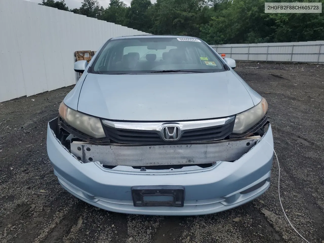 2012 Honda Civic Ex VIN: 2HGFB2F88CH605723 Lot: 66866684