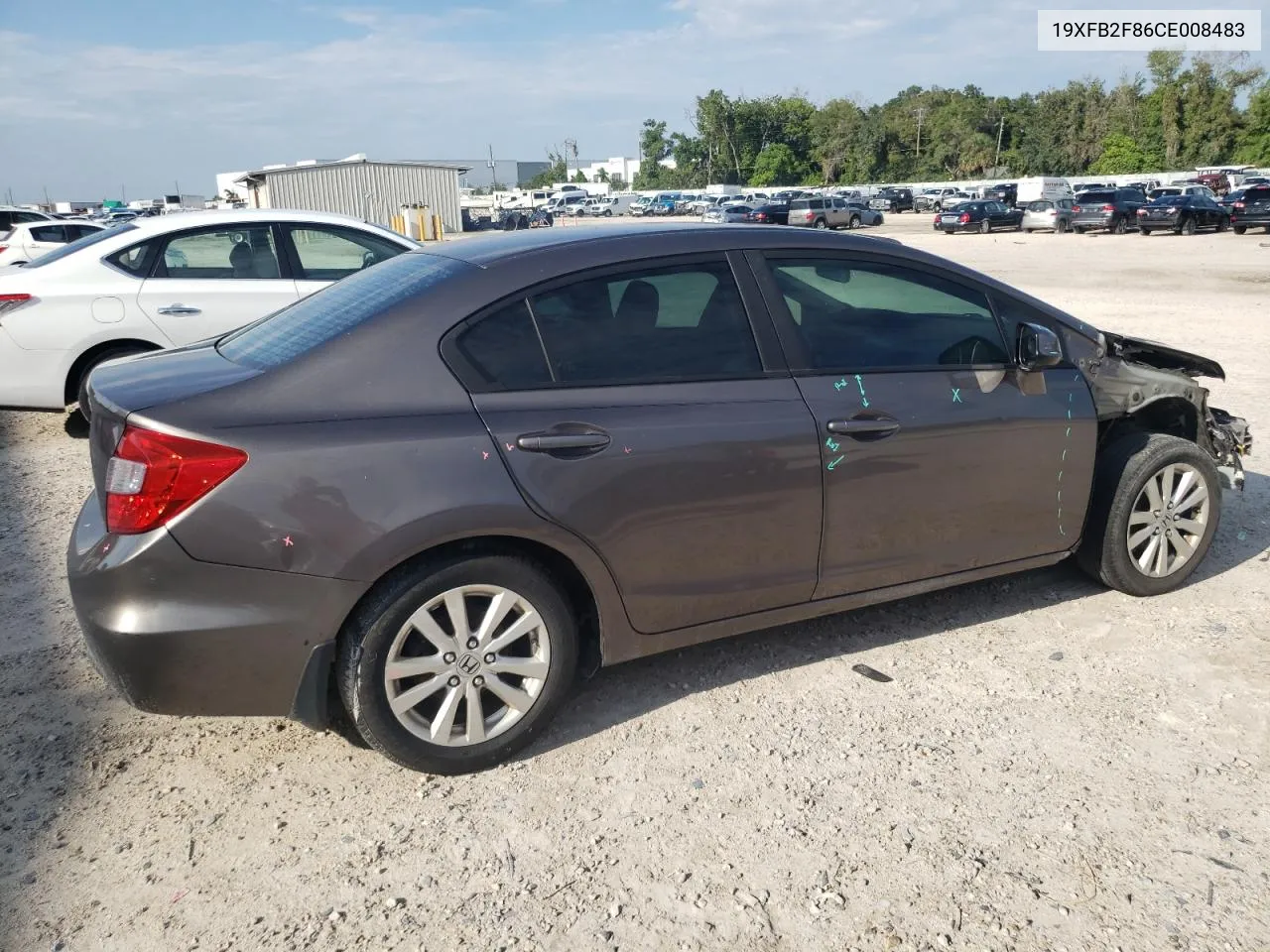 2012 Honda Civic Ex VIN: 19XFB2F86CE008483 Lot: 67145944