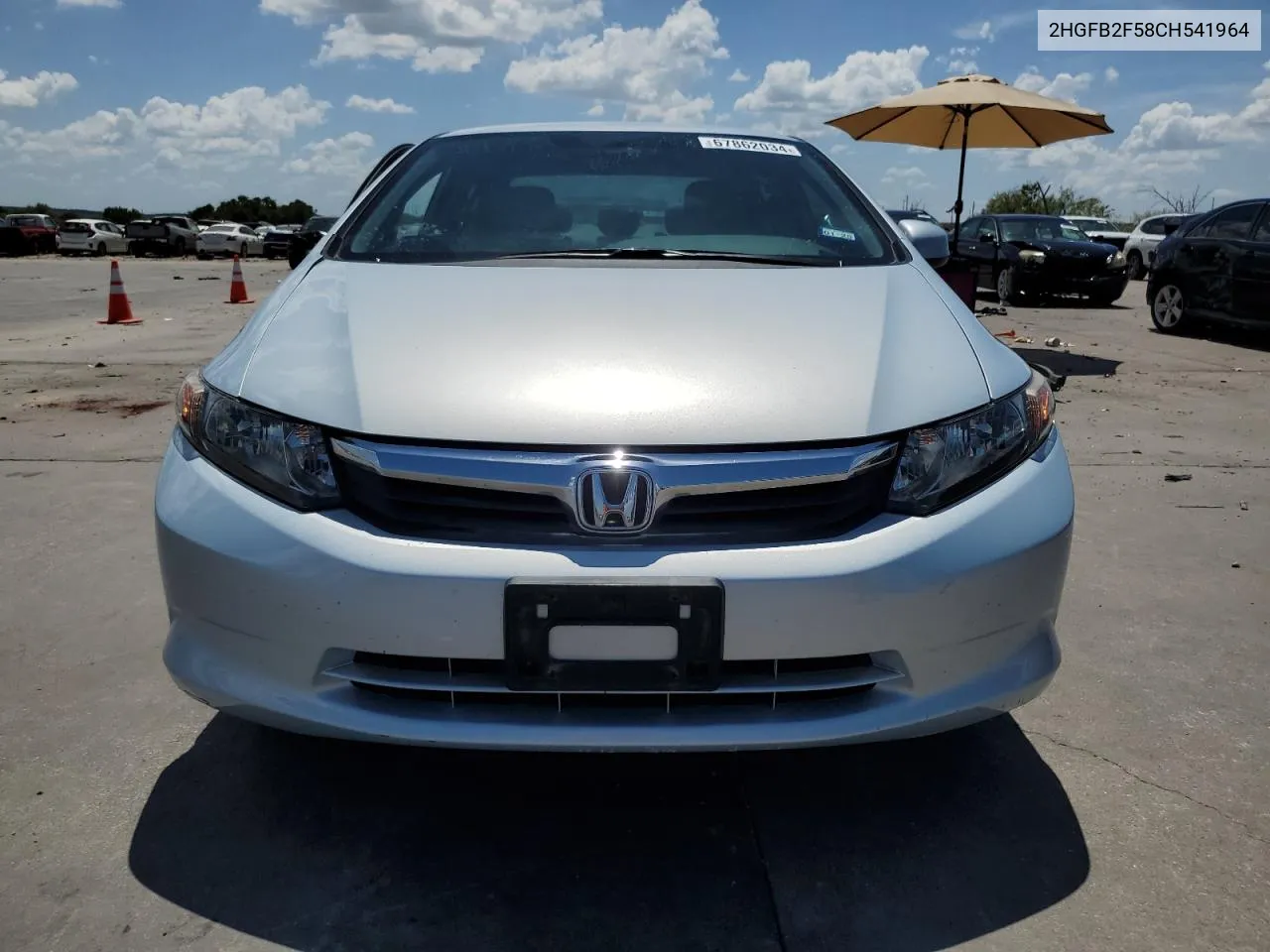 2012 Honda Civic Lx VIN: 2HGFB2F58CH541964 Lot: 67862034