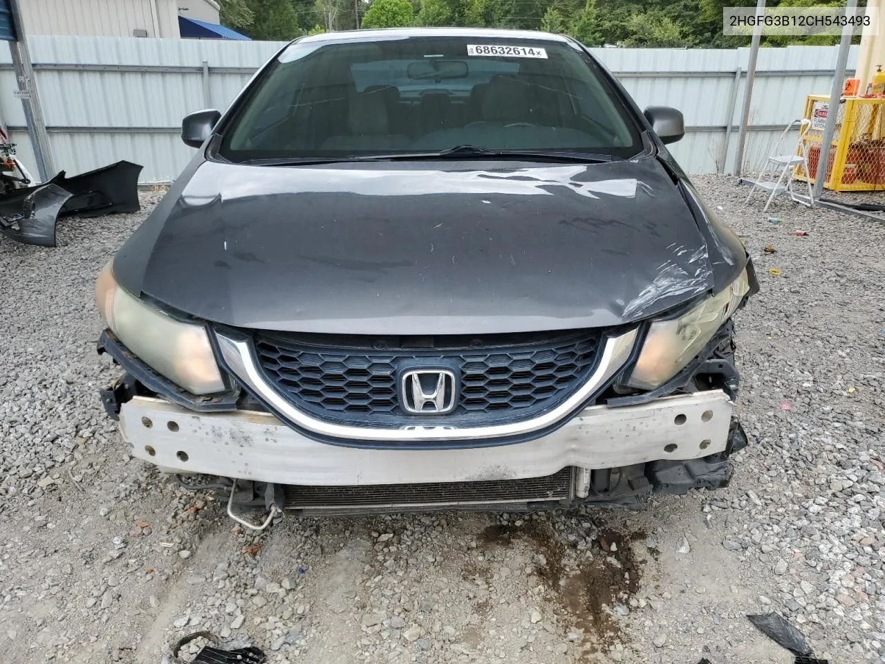 2HGFG3B12CH543493 2012 Honda Civic Exl