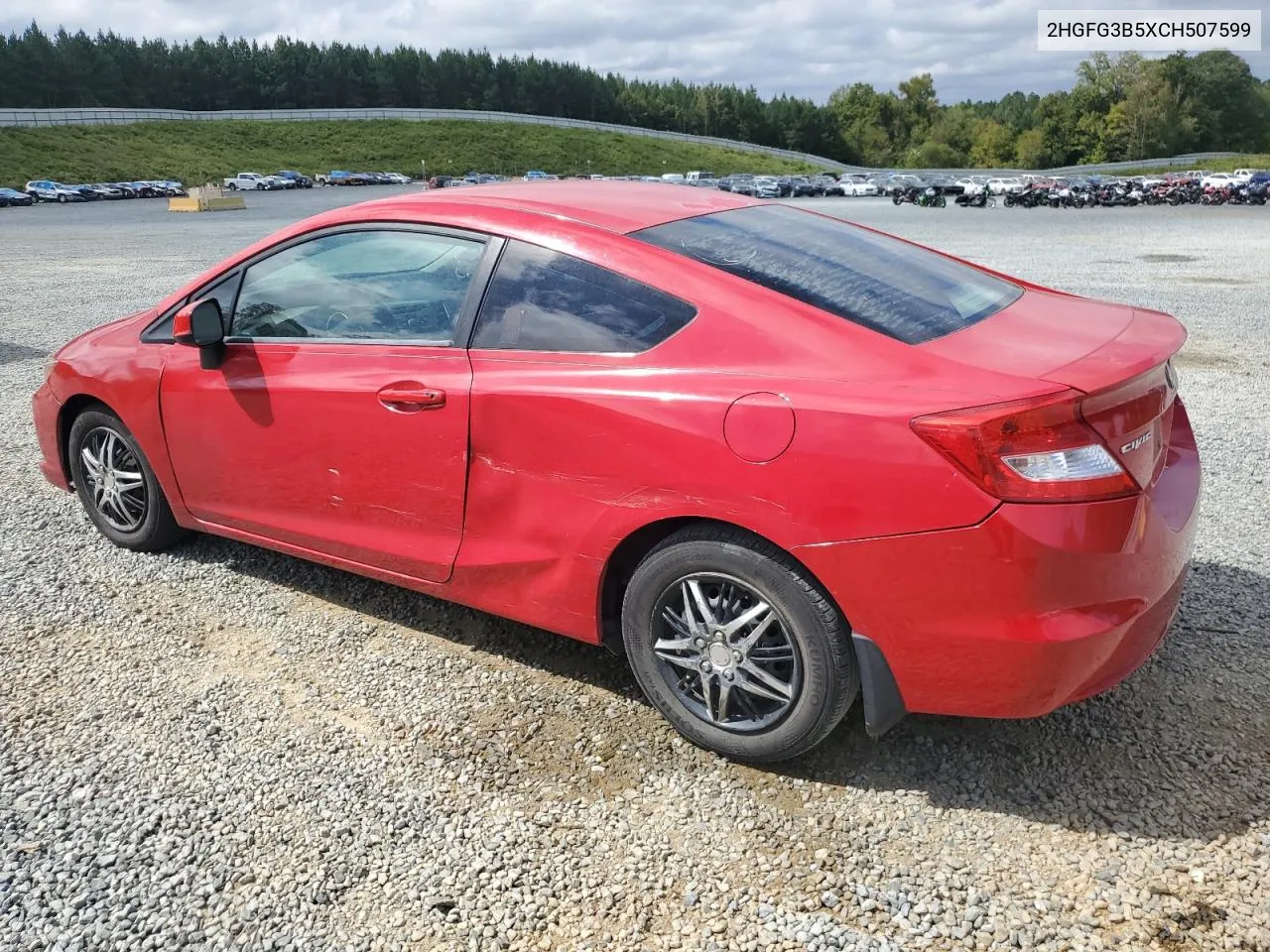 2012 Honda Civic Lx VIN: 2HGFG3B5XCH507599 Lot: 68694044