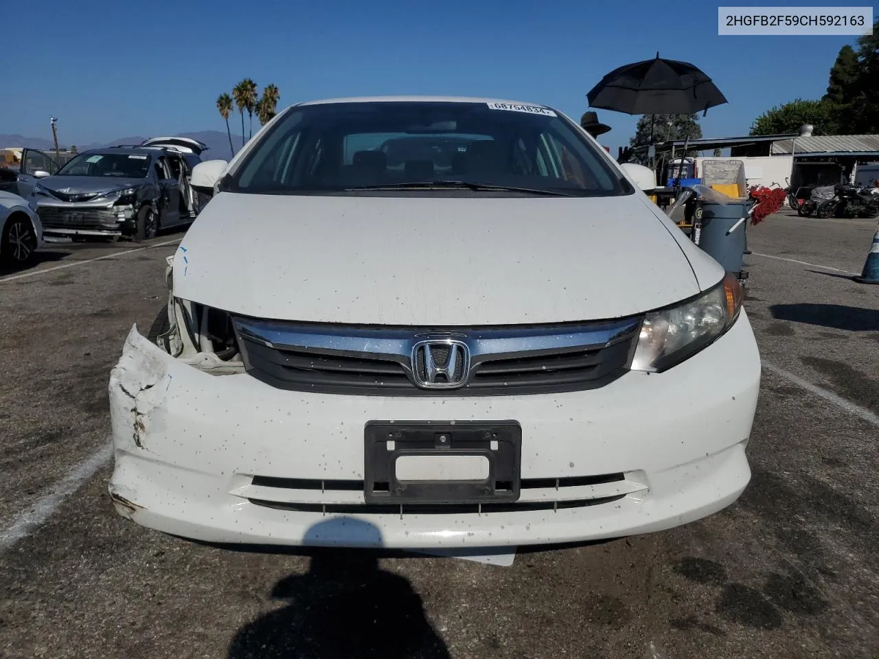 2HGFB2F59CH592163 2012 Honda Civic Lx