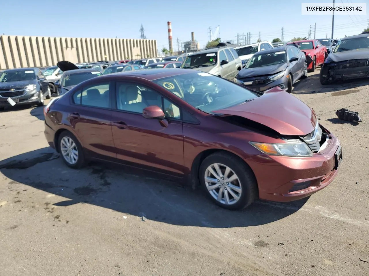 2012 Honda Civic Ex VIN: 19XFB2F86CE353142 Lot: 68765024