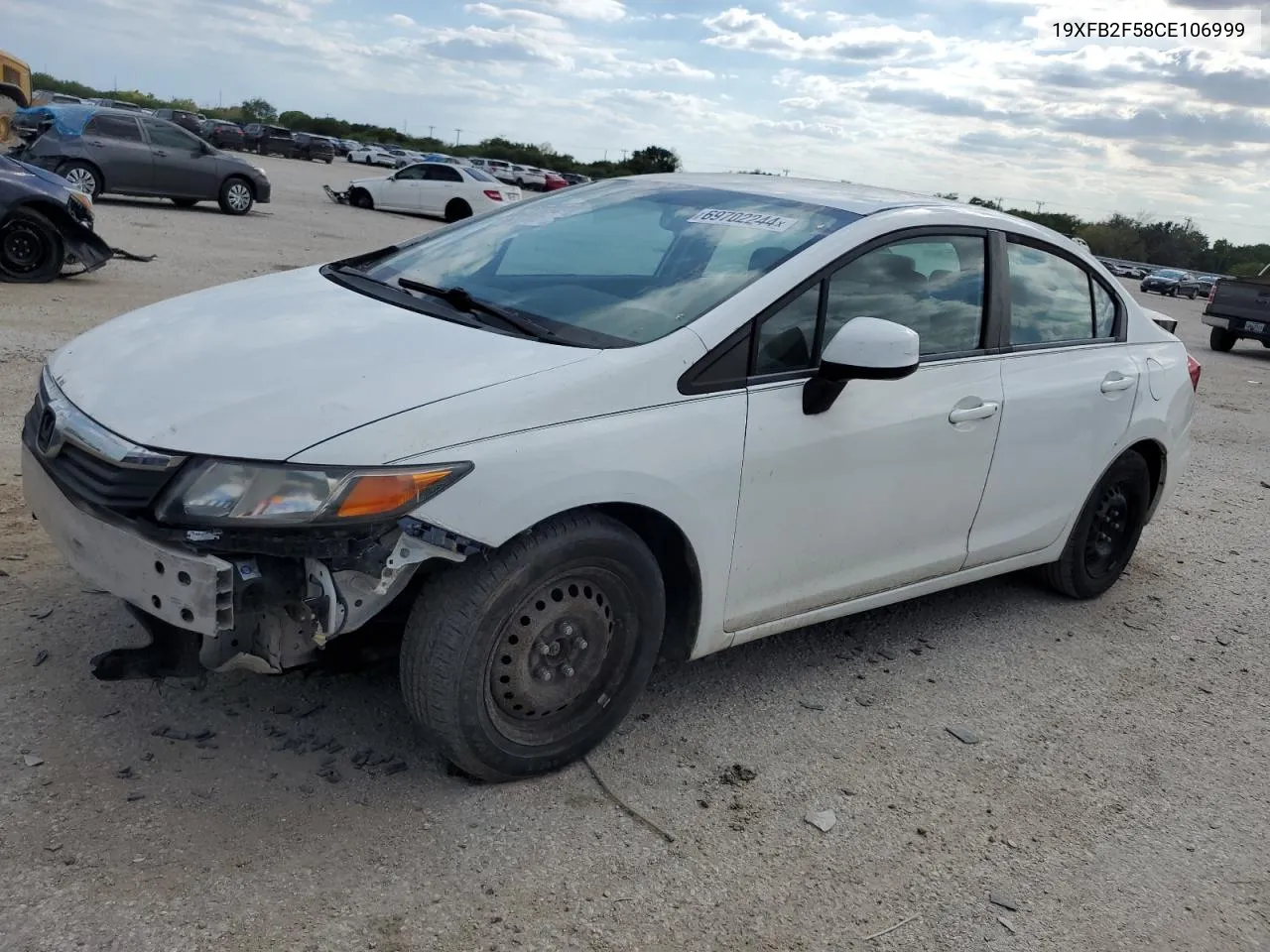 2012 Honda Civic Sdn Lx VIN: 19XFB2F58CE106999 Lot: 40872435