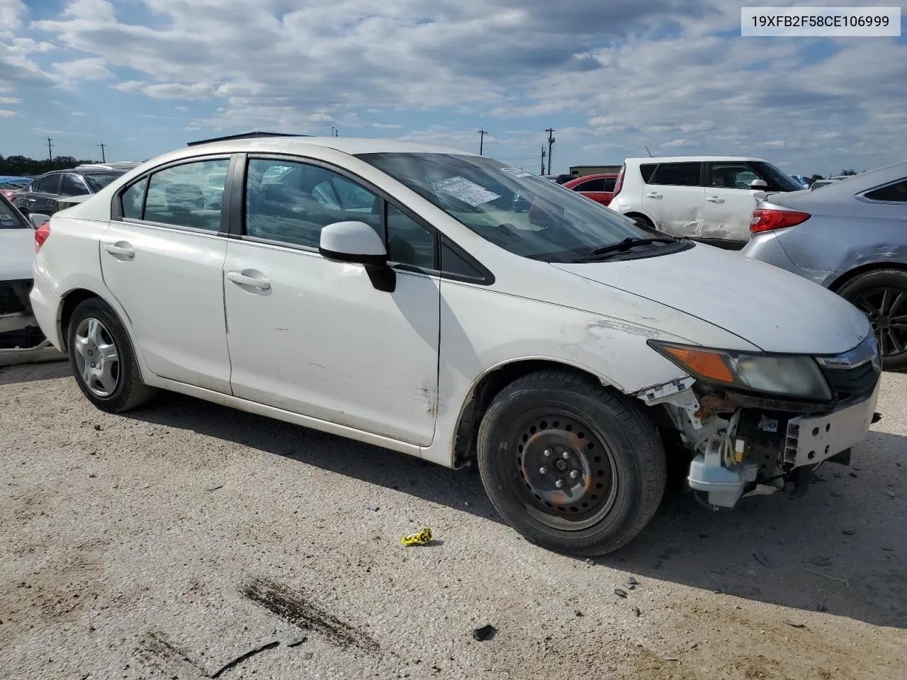 2012 Honda Civic Sdn Lx VIN: 19XFB2F58CE106999 Lot: 40872435