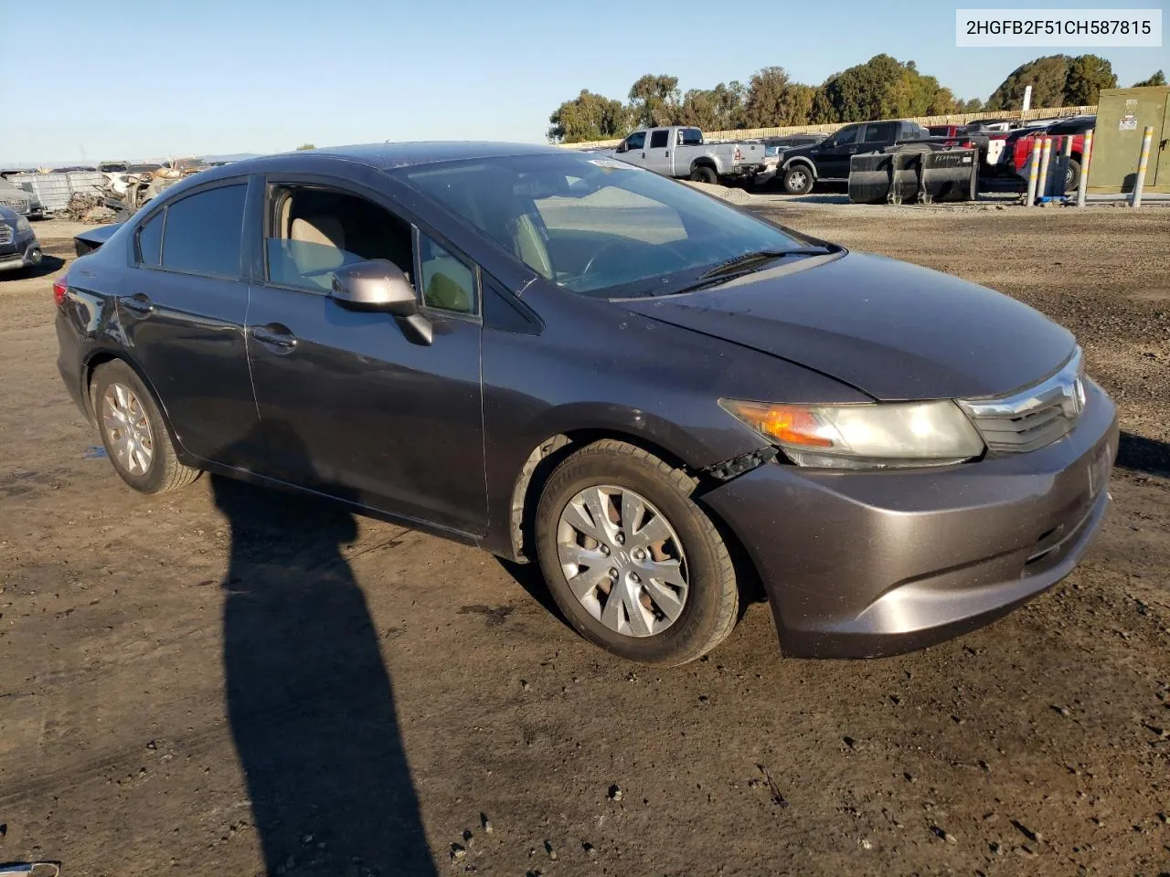 2HGFB2F51CH587815 2012 Honda Civic Lx