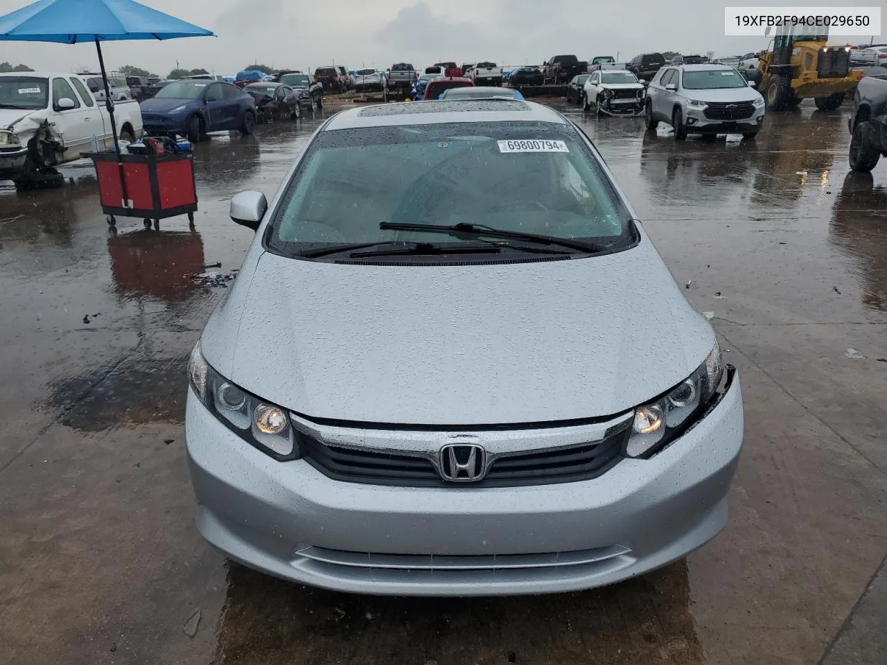 2012 Honda Civic Exl VIN: 19XFB2F94CE029650 Lot: 69800794