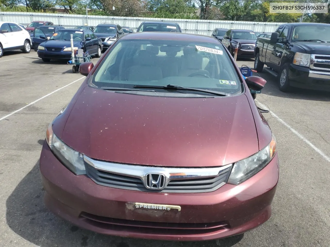 2HGFB2F53CH596337 2012 Honda Civic Lx