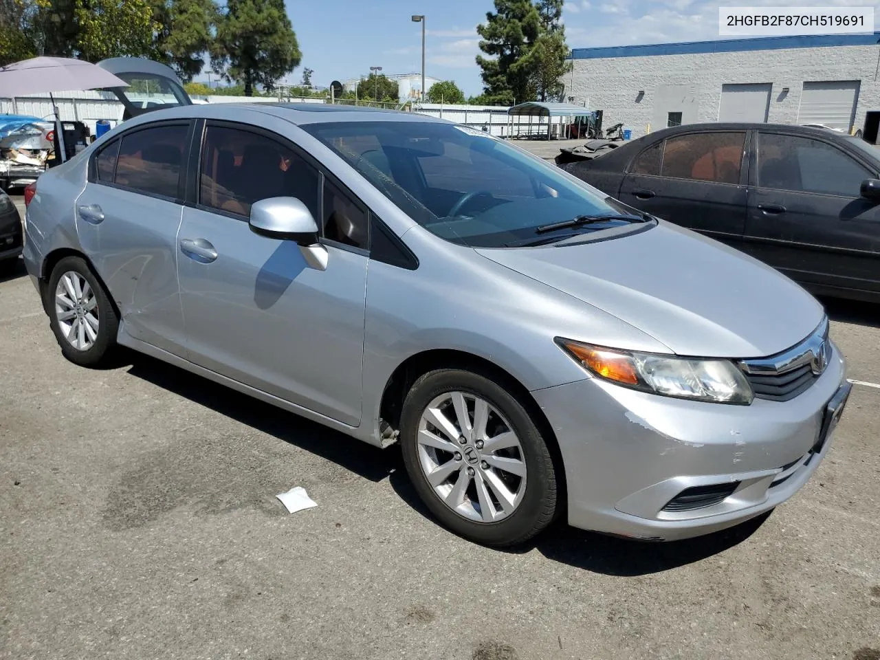 2012 Honda Civic Ex VIN: 2HGFB2F87CH519691 Lot: 70322484