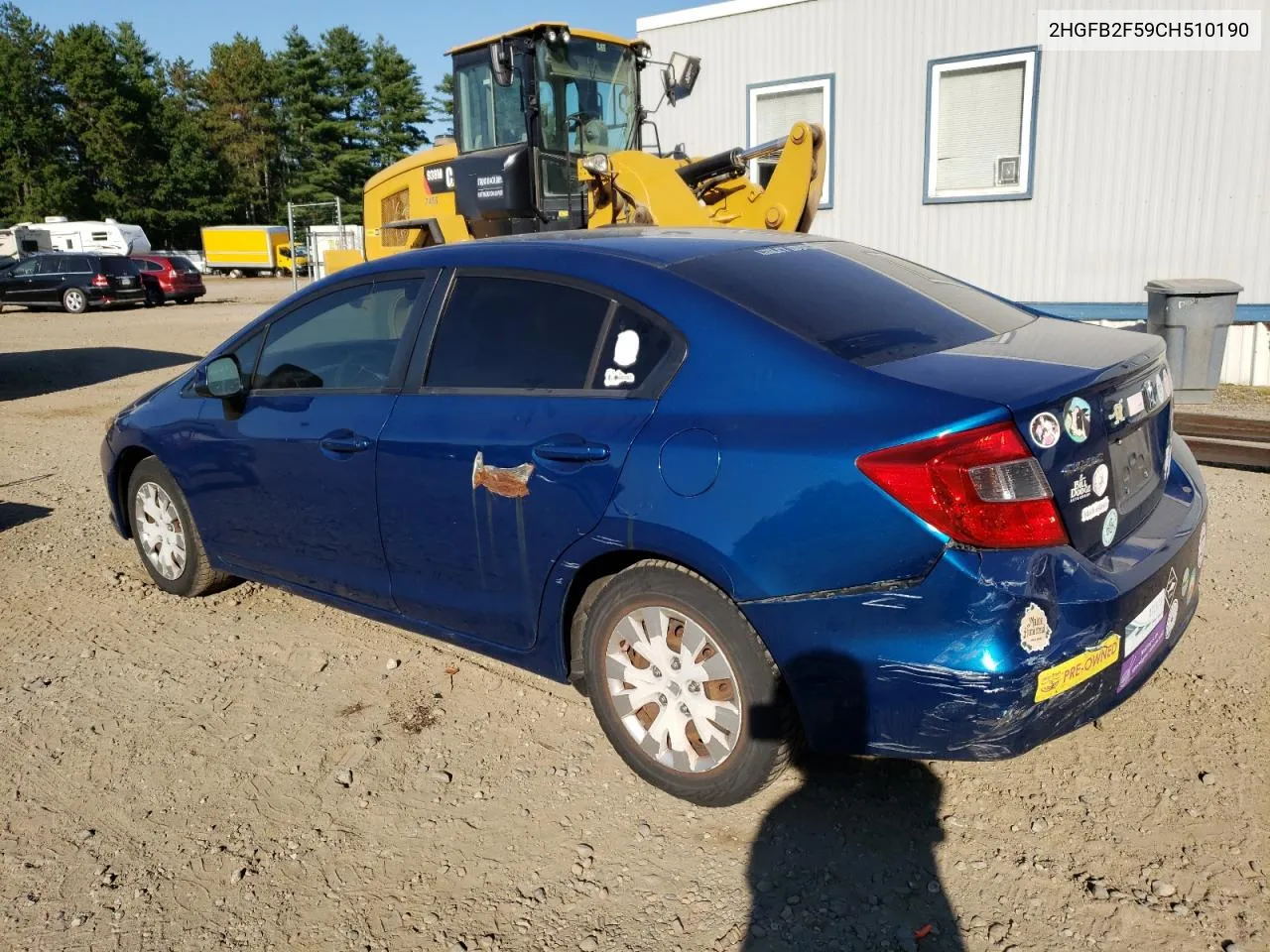 2012 Honda Civic Lx VIN: 2HGFB2F59CH510190 Lot: 70373214