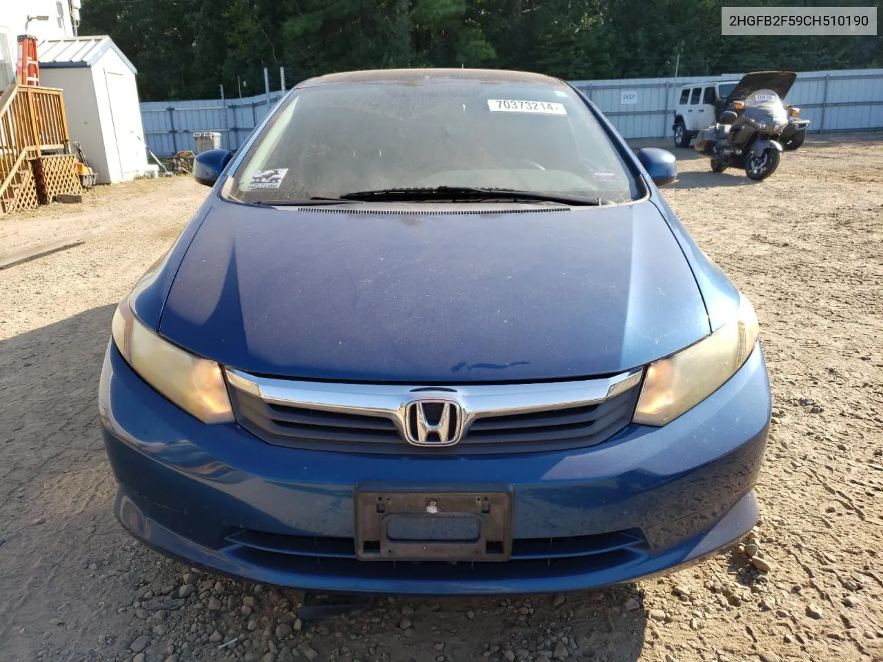 2012 Honda Civic Lx VIN: 2HGFB2F59CH510190 Lot: 70373214