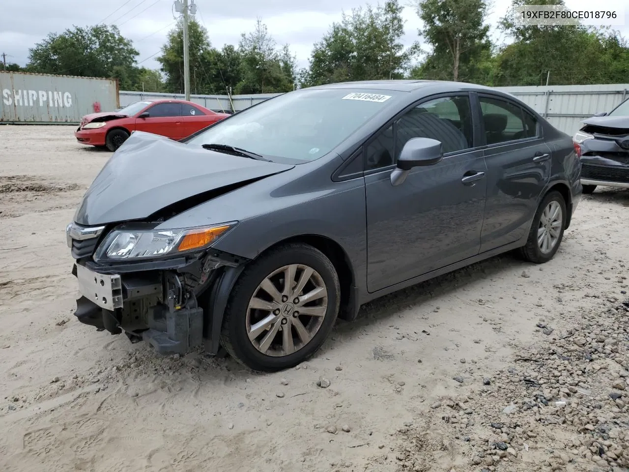 2012 Honda Civic Ex VIN: 19XFB2F80CE018796 Lot: 70416484