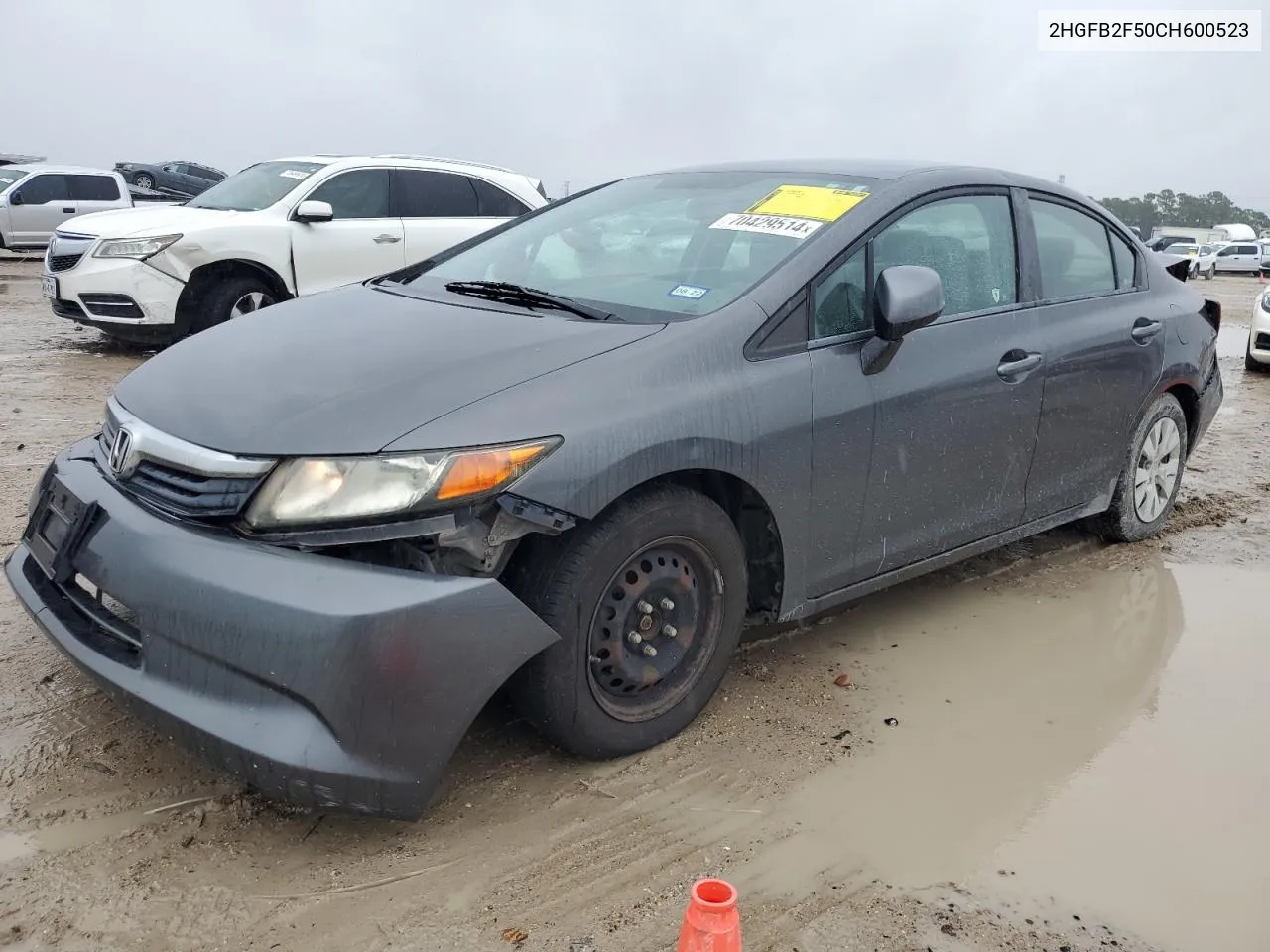 2012 Honda Civic Lx VIN: 2HGFB2F50CH600523 Lot: 70429514