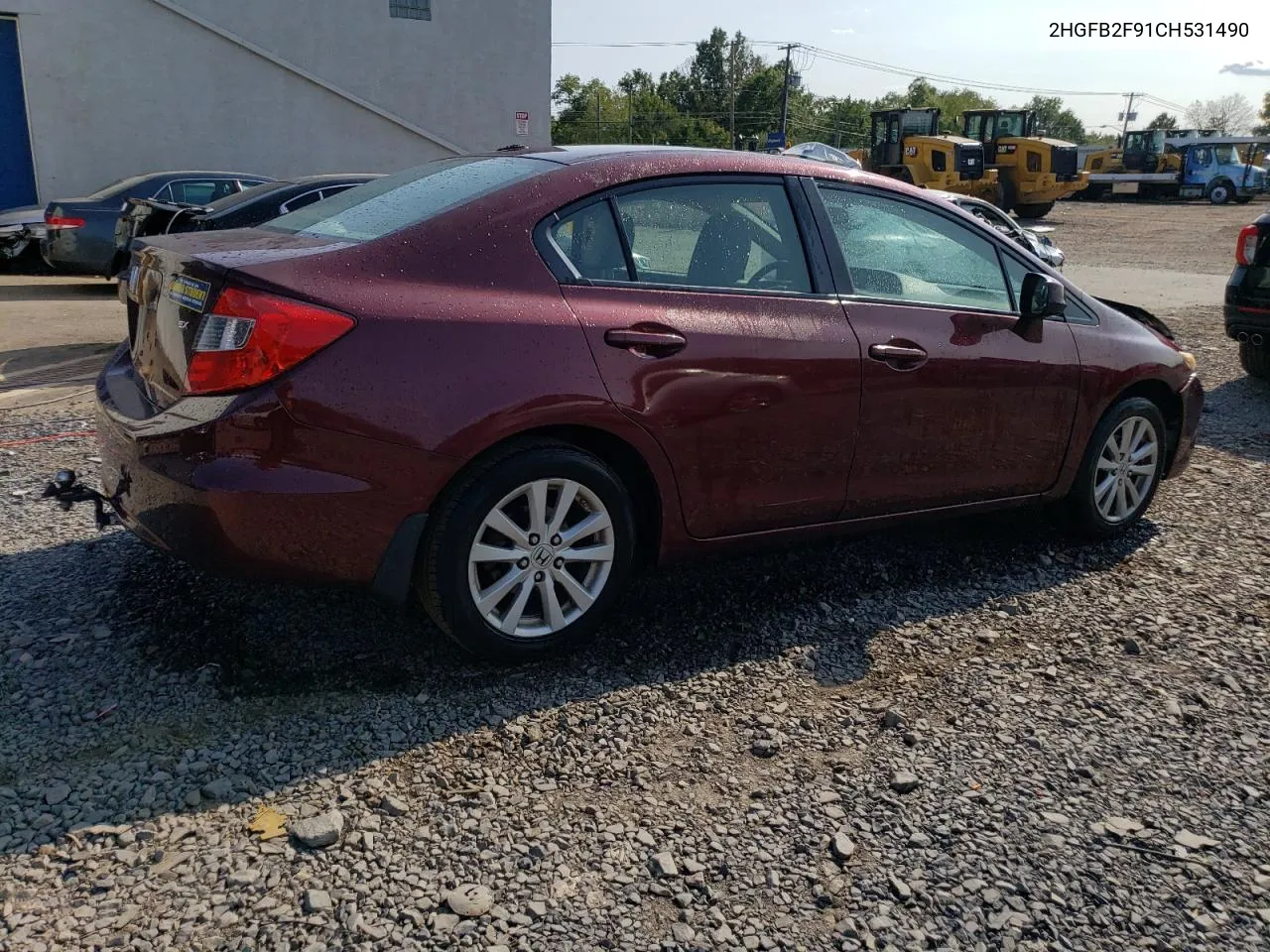 2012 Honda Civic Exl VIN: 2HGFB2F91CH531490 Lot: 70699344