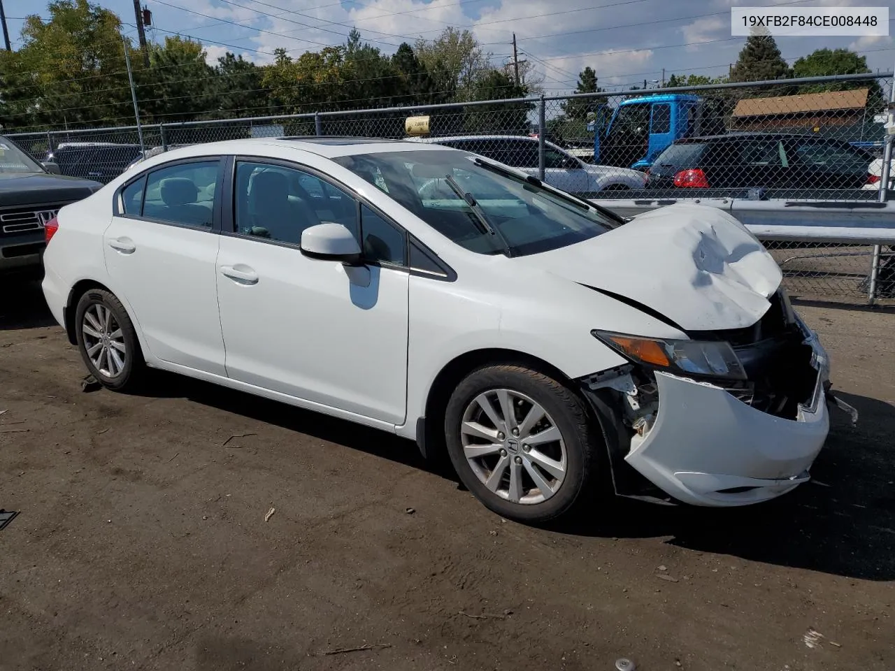 2012 Honda Civic Ex VIN: 19XFB2F84CE008448 Lot: 70849474