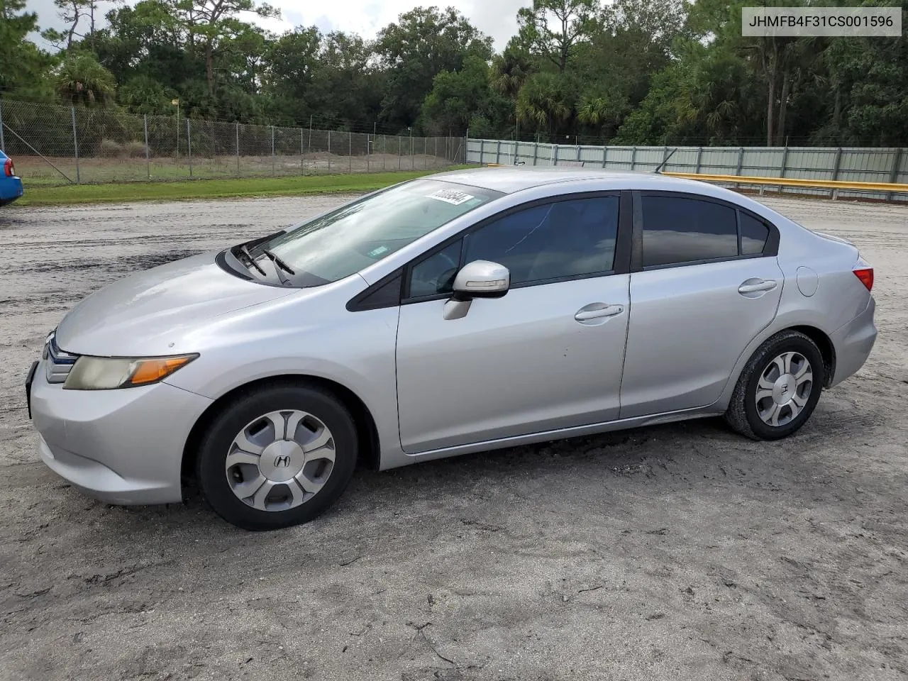 2012 Honda Civic Hybrid L VIN: JHMFB4F31CS001596 Lot: 70889544