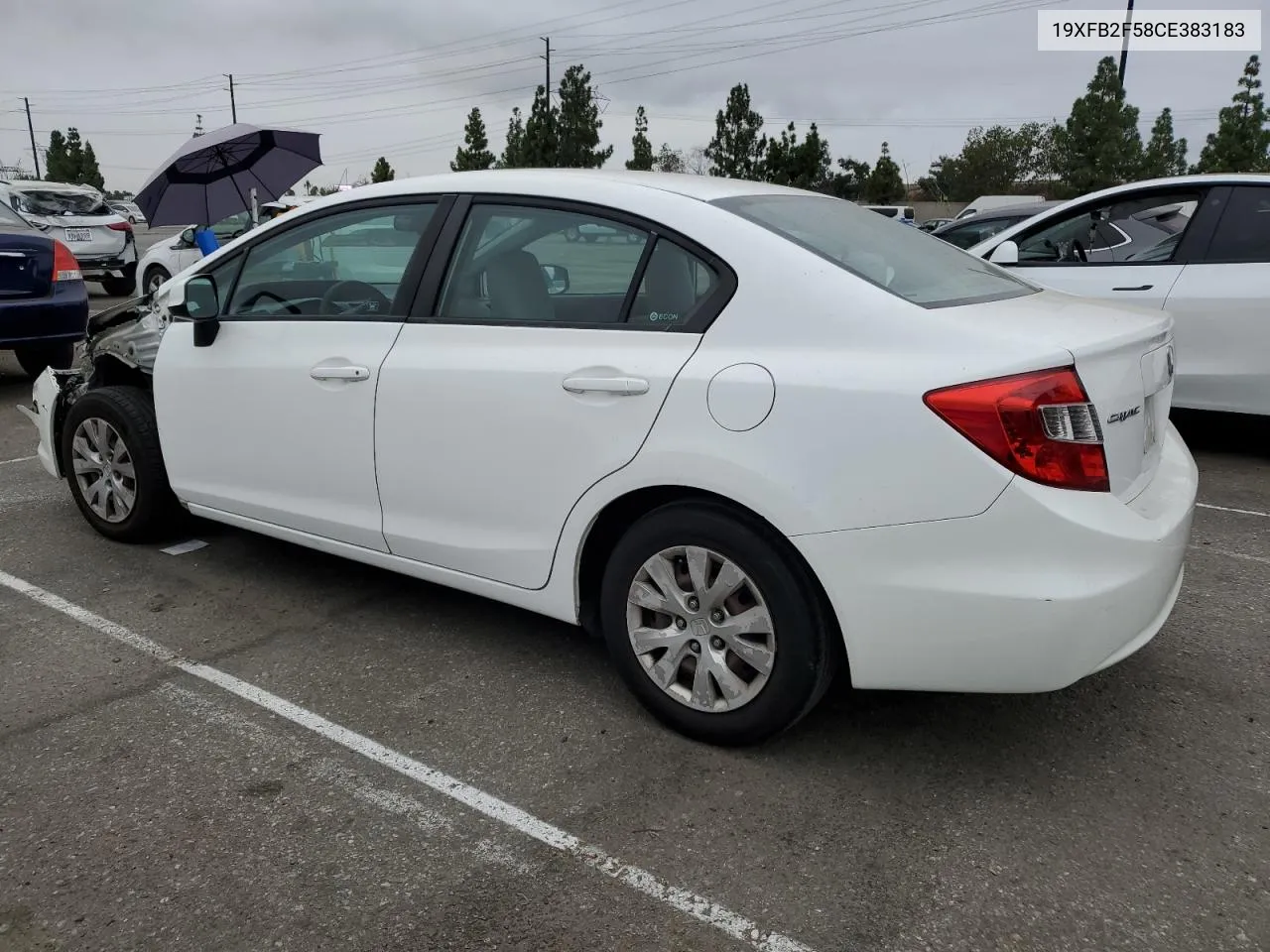 2012 Honda Civic Lx VIN: 19XFB2F58CE383183 Lot: 70892074