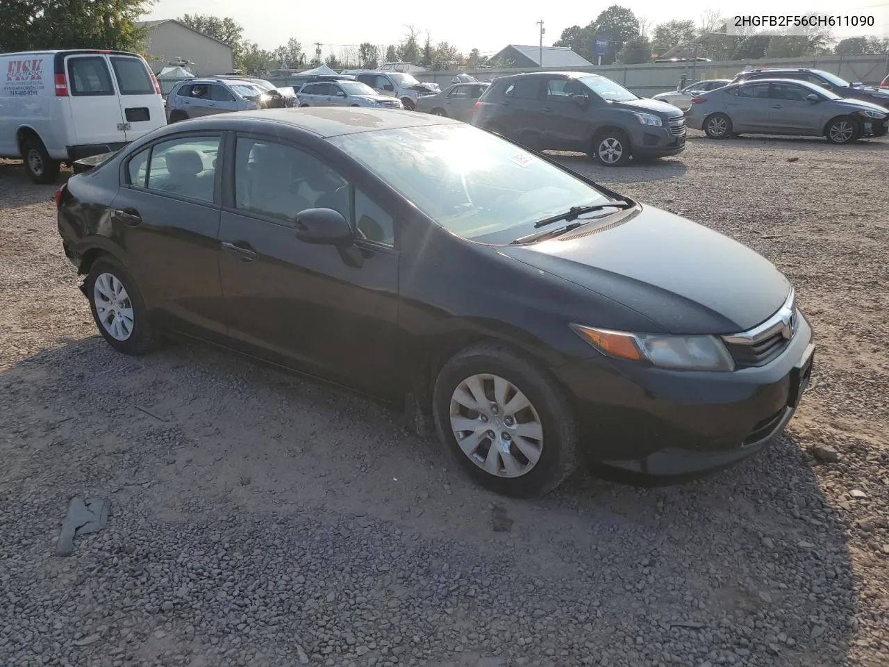 2012 Honda Civic Lx VIN: 2HGFB2F56CH611090 Lot: 70959124