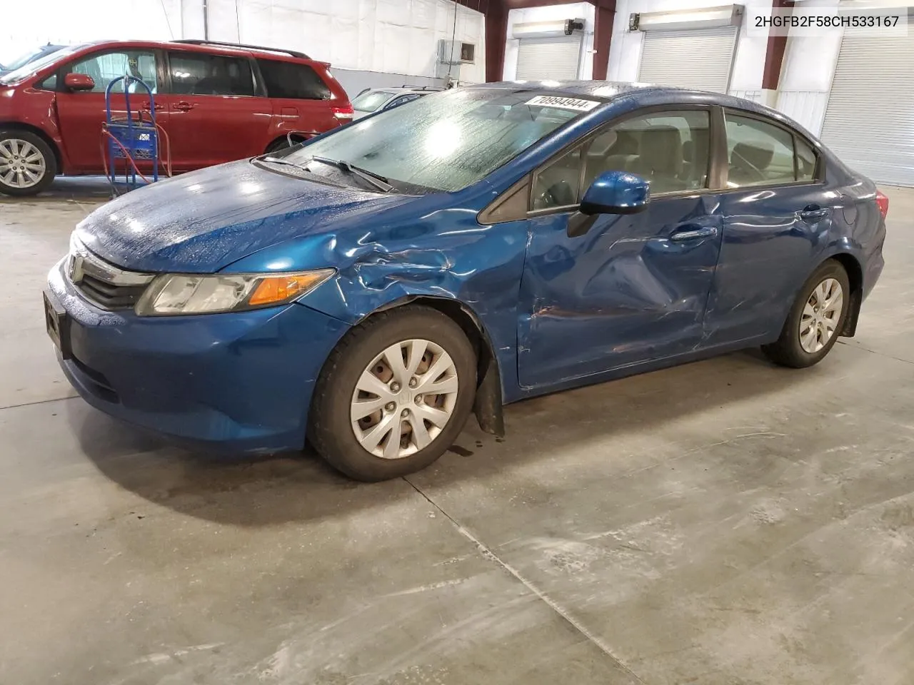 2012 Honda Civic Lx VIN: 2HGFB2F58CH533167 Lot: 70994944