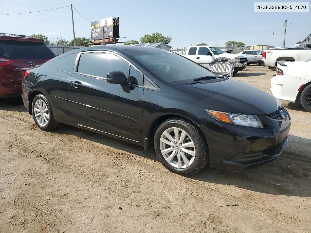 2012 Honda Civic Ex VIN: 2HGFG3B80CH514670 Lot: 71006454