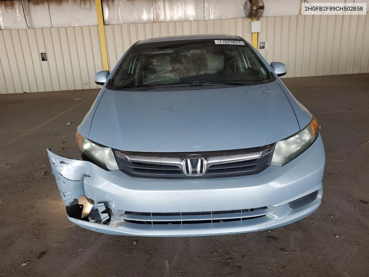 2012 Honda Civic Ex VIN: 2HGFB2F89CH502858 Lot: 71029824