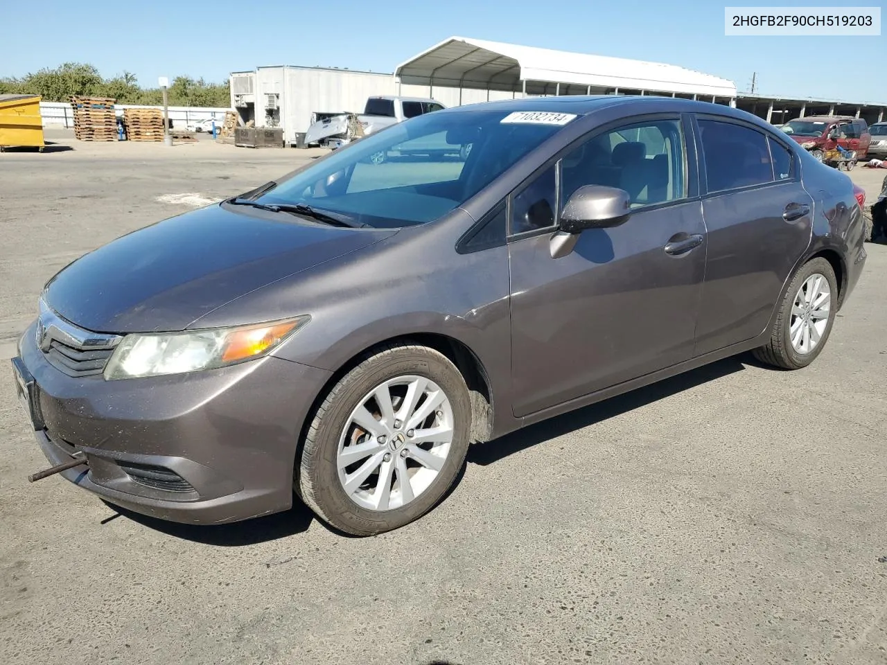 2HGFB2F90CH519203 2012 Honda Civic Exl