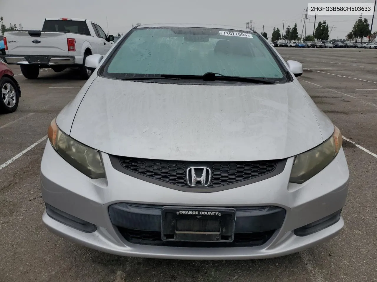 2012 Honda Civic Lx VIN: 2HGFG3B58CH503633 Lot: 71077894