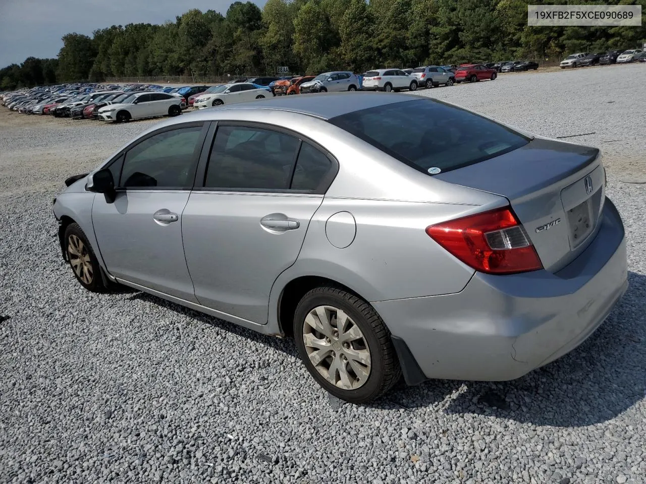 2012 Honda Civic Lx VIN: 19XFB2F5XCE090689 Lot: 71111704