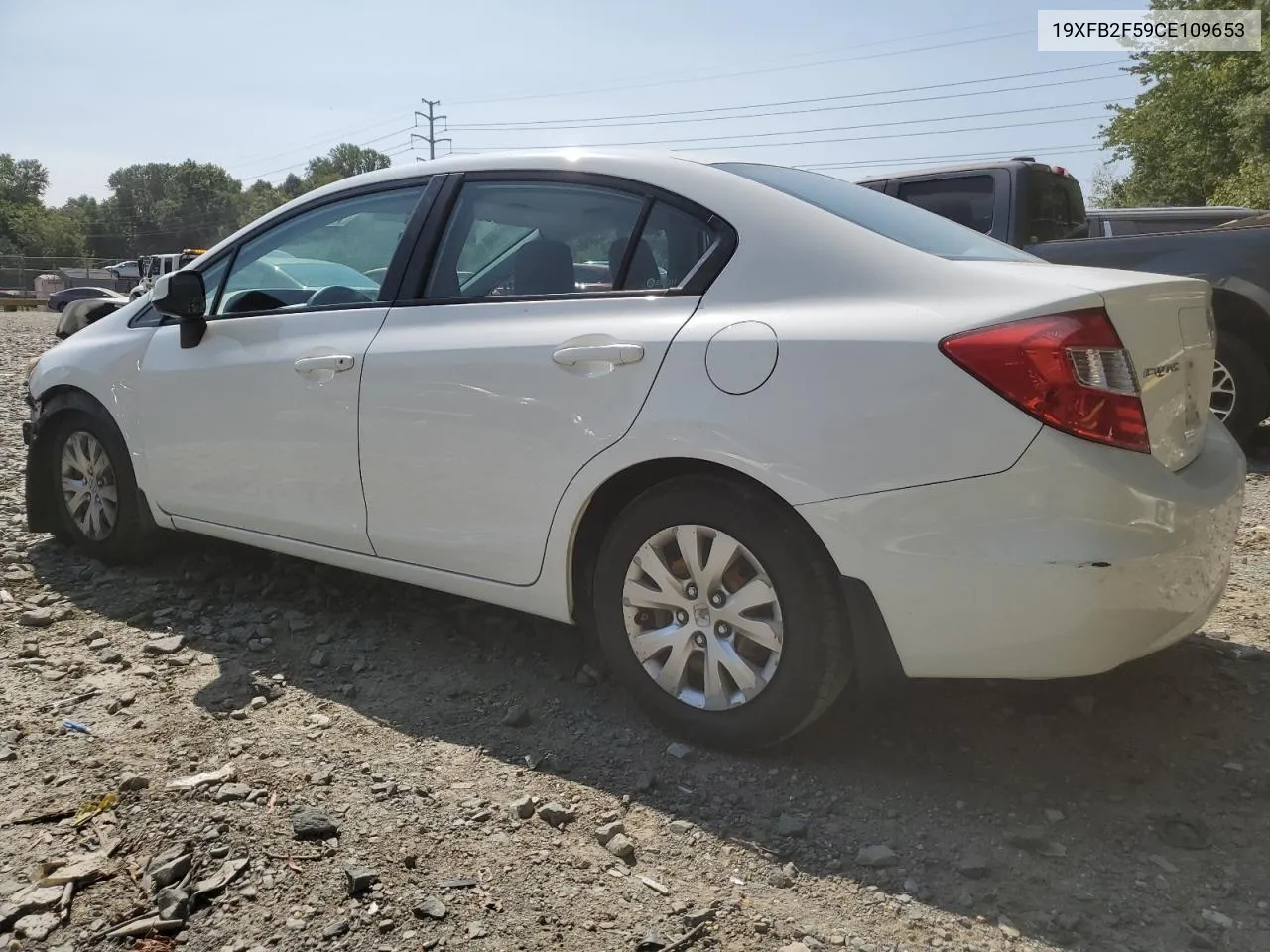 2012 Honda Civic Lx VIN: 19XFB2F59CE109653 Lot: 71162194